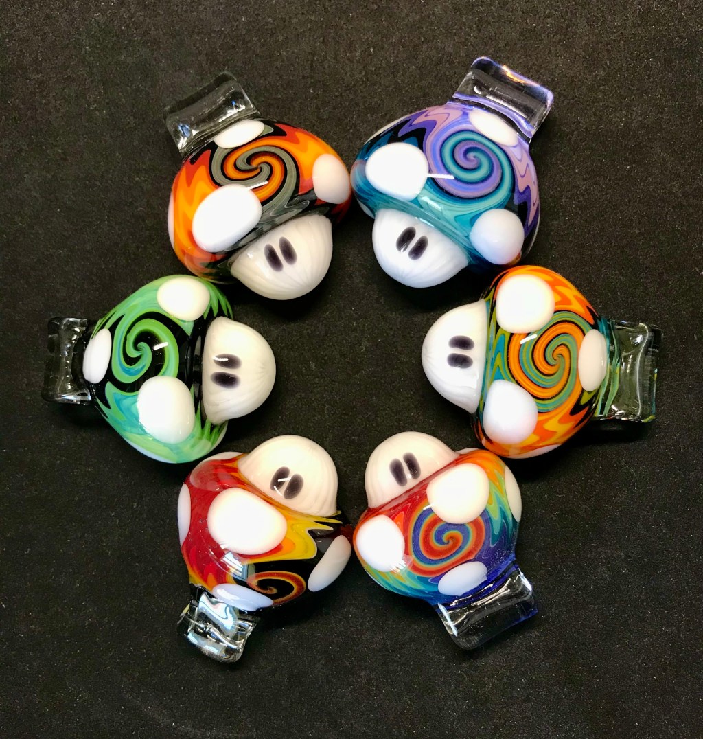 Worked Mushroom Pendants –&nbsp;$100